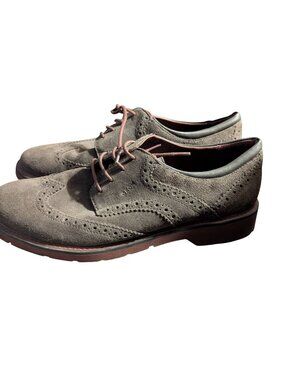 Geox Men's Green Suede Wingtip Oxford Shoes Size 10